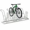 Fietsenrek model R46S 11 verzinkt fietsenrek hoog-laag met slotbeugel en valbeugel